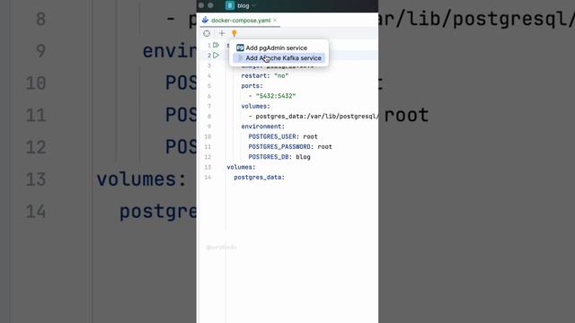 Как быстро создать Docker Compose сервис в IntelliJ IDEA