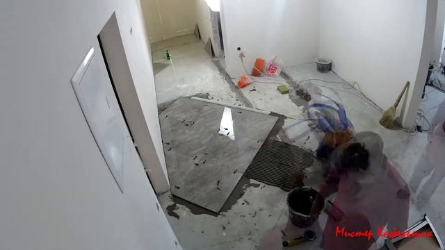 Подготовка пола под укладку плиткой Кафель по диагонали. смотреть онлайн