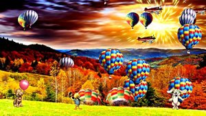 Видеофон!!! Осенний фестиваль воздушных шаров - футаж!!!