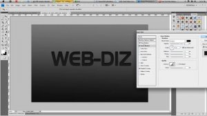 Вдавленный текст в PhotoShop