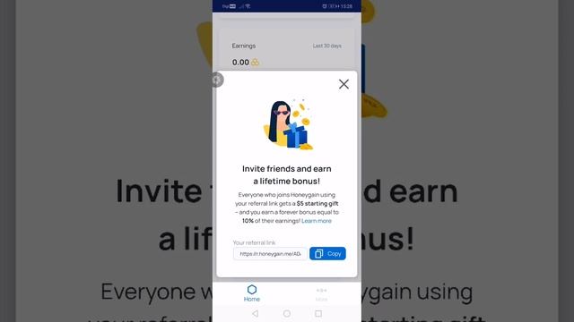 HONEY GAIN, invite & earn everyday смотреть онлайн