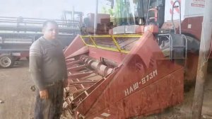 Жатка НАШ 873   уборка подсолнечника в Краснодаре