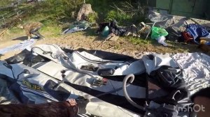 Лайфхак как накачать лодку с помощью аккумулятора для шуроповерта