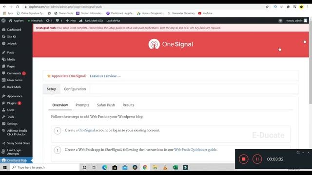 How to add One signal to Wordpress site | OneSignal Notification | Set web push notification смотреть онлайн