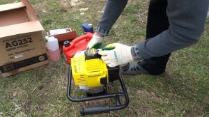 Мотобур за 10300р, обзор и тест Champion AG252, надоело руками крутить)