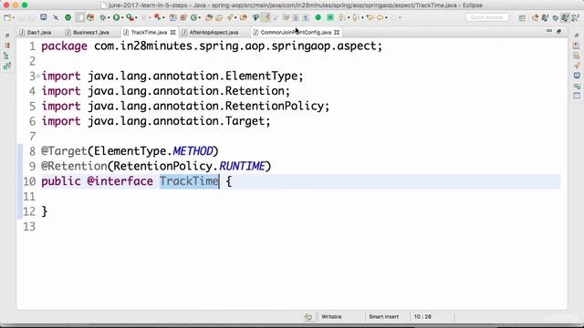 13 Step 09 Creating Custom Annotation and an Aspect for Tracking Time смотреть онлайн