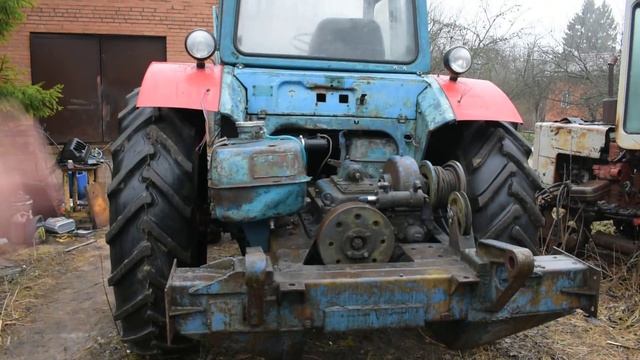 Трактор МТЗ-82 с малой кабиной и установкой ямобур .Обзор. смотреть онлайн