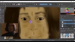 как я рисую Северуса Снегга. процесс рисования в Krita