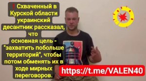 ❗️Схваченный в Курской области украинский десантник рассказал, что план был дойти сначала до Курска