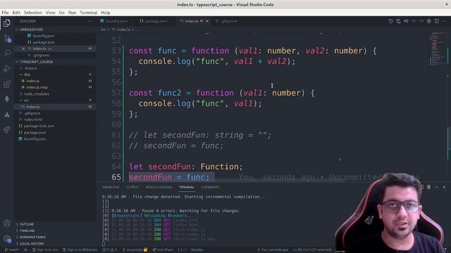 Typescript Tutorial in Hindi | Typescript function types in details | Full course | Part -3 смотреть онлайн