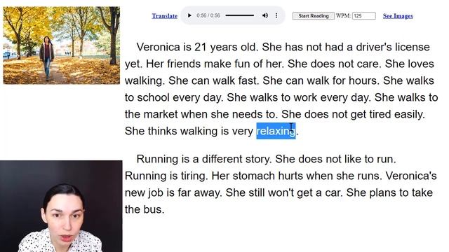 Текст 61 Veronica likes walking (Вероника любит ходить) ? ПРАКТИКА английский для начинающих смотреть онлайн