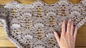 В процессе шаль «Моя Мелодия» с рельефными столбиками 🎶