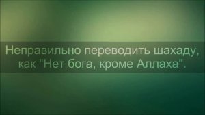 Неправильно переводить шахаду, как Нет бога, кроме Аллаха   Наиль Абу Салих