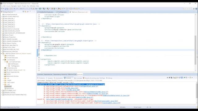 #eclipse #test Exception in thread "main" java.lang.NoClassDefFoundError: com/google/inject/Stage смотреть онлайн