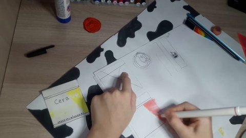 туториал как сделать бумажную косметику.