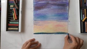 Рисуем легкий летний пейзаж пастелью