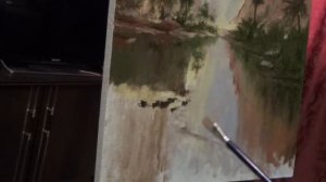 КАК ПИСАТЬ МАСЛОМ , пейзаж маслом видео   2