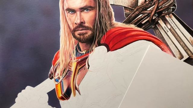 Drawing Thor: Love and Thunder - Time-lapse | Artology смотреть онлайн