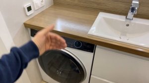 Санузел С ОЧЕНЬ ПРАКТИЧНОЙ КОМПОНОВКОЙ. Стиральная машина под столешницей. Bazilika Group