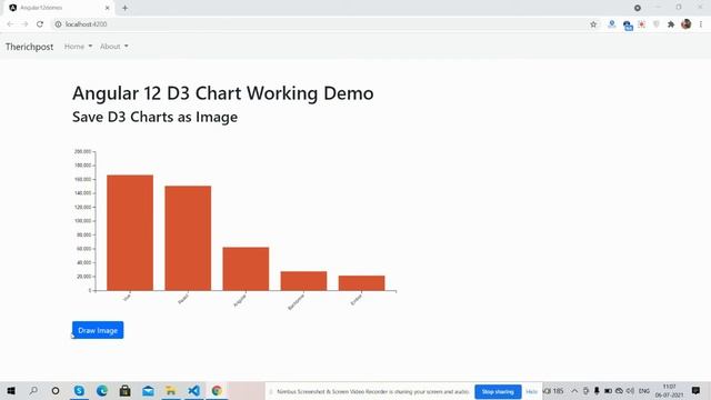 Angular 12 D3 Chart Working Demo | Save D3 Chart as Image смотреть онлайн