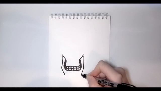 легкие рисунки из РУССКИХ слов (череп)/How to turn the words skull into a cartoon