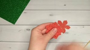 Пуансеттия из фоамирана своими руками КРАСИВО и ПРОСТО Foamiran poinsettia DIY Рождественская звезд