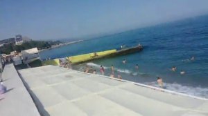 Безлюдный Крым -  08.06.14  Алушта набережная ... часть 2