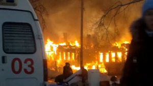 22 января пожар Николо-Павловское (напротив магазина)