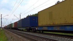 "Зелёный Выльник из Орехово!" Электровоз ВЛ10У-995 с контейнерным грузовым поездом