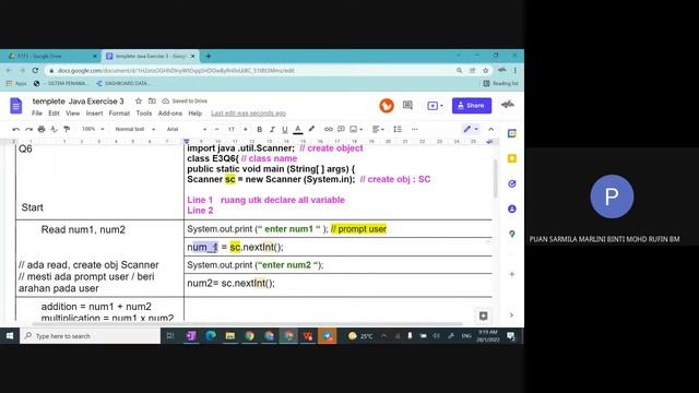 F1T1 JAVA CODING PART 1 || HELLO WORLD & ABOUT ME || EXERCISE 3 Q6, Q8 || 28 JAN 2022 смотреть онлайн