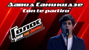 Голос.Уже не дети - Давид Саникидзе "Con te partiro" - ФИНАЛ