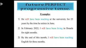 Formation du Future Perfect Progressive Tense 1