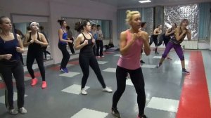 Тренировка Тай-бо. Боевая аэробика. Tae-bo fitness.