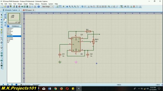 555 Timer IC PWM (Pulse Width Modulation) Generator Circuit on Proteus смотреть онлайн
