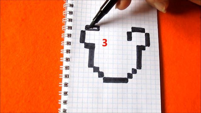 Мышка ? Как рисовать по клеточкам Маленькие Рисунки © How to Draw Mouse Pixel Art for Kids