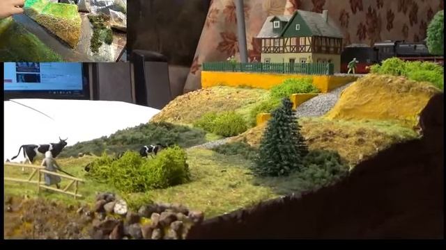 как сделать железнодорожный макетhow to make yourself a landscape layout.