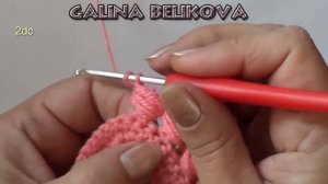 Обвязка края с пышными столбиками