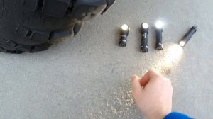 Тест фонарей ArmyTek. Фонари против броневика.