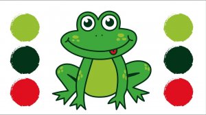 Как нарисовать ЛЯГУШКУ / Раскраска ЛЯГУШКА / How to draw a FROG / Coloring FROG / Краски Раскраски