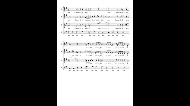 "Les Champs-Elysées" Joe Dassin (a cappella arrangement, sheet music in French and English) смотреть онлайн