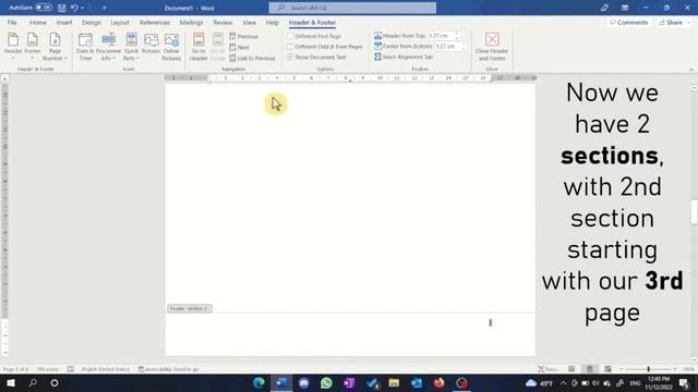 How to Start Page Numbering on Page 3 | Microsoft Word смотреть онлайн