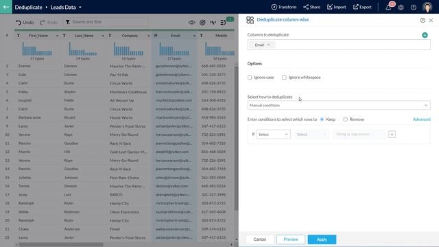 How to remove duplicates based on a condition from a dataset? смотреть онлайн