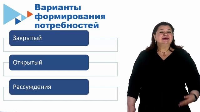 Видеолекция 3. Техника снятия запроса Варианты формирования потребности