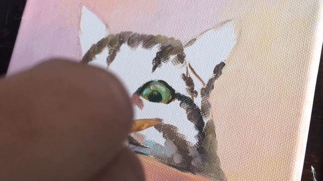 Oil Painting Cat and Donuts / Живопись маслом Кот и Пончики смотреть онлайн