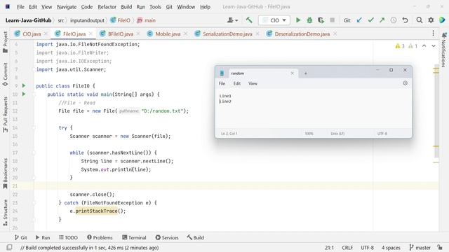 Learn Java - Ep 13 | Input & Output, File Read/Write, Serialization #java #tamil #inputoutput #file
