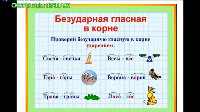 Пенал безударная гласная