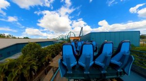 Mako Roller Coaster On Ride Back Seat 4K POV SeaWorld Orlando 2023 01 30