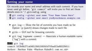 Markus Kuhn (Cambridge) | Unix Tools - 26  Git first commit