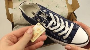 Стильные синие низкие кеды Converse All Star