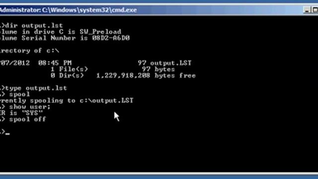 Oracle DBA Justin - How to use the spool command in Sqlplus смотреть онлайн